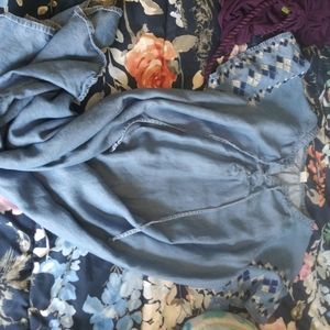 Jean look material dress